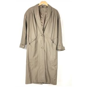 Vintage Leather Trench Coat Jacqueline Ferrar